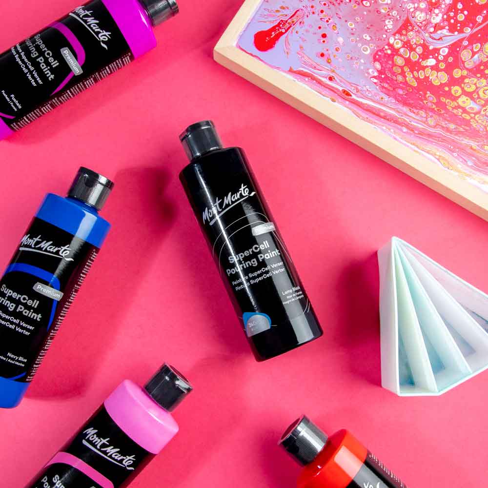 Mont Marte Mont Martee Supercell Pouring Paint 240Ml Lamp Black
