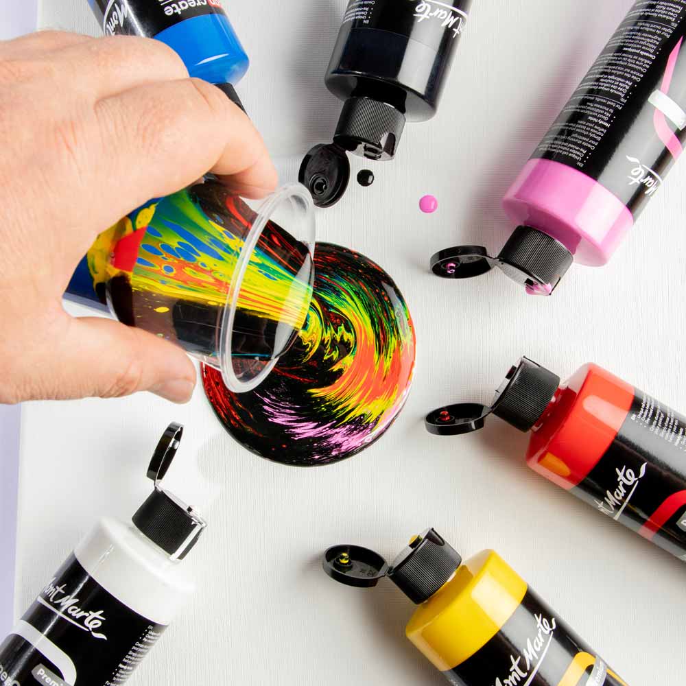 Mont Marte Mont Martee Supercell Pouring Paint 240Ml Lamp Black