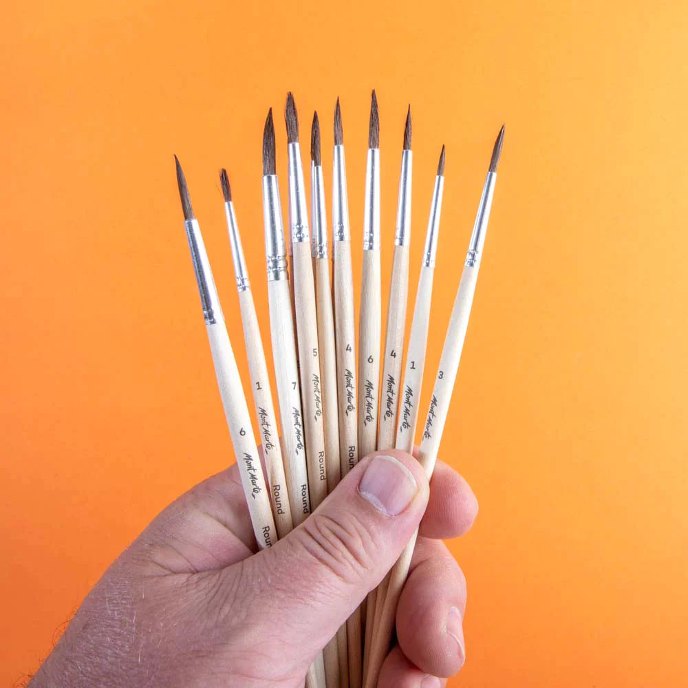 Mont Marte Mont Martee Discovery Taklon Brush Combination Set 12 Pc