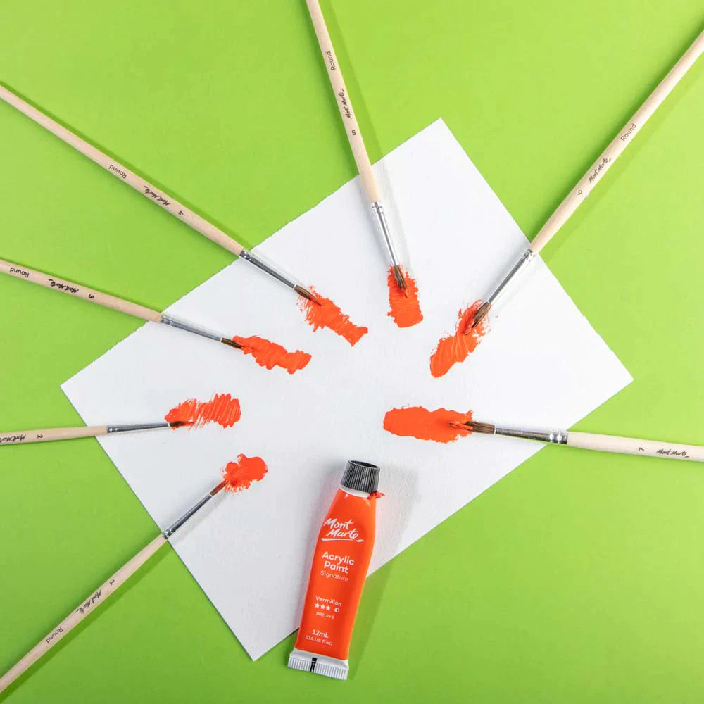 Mont Marte Mont Martee Discovery Taklon Brush Combination Set 12 Pc