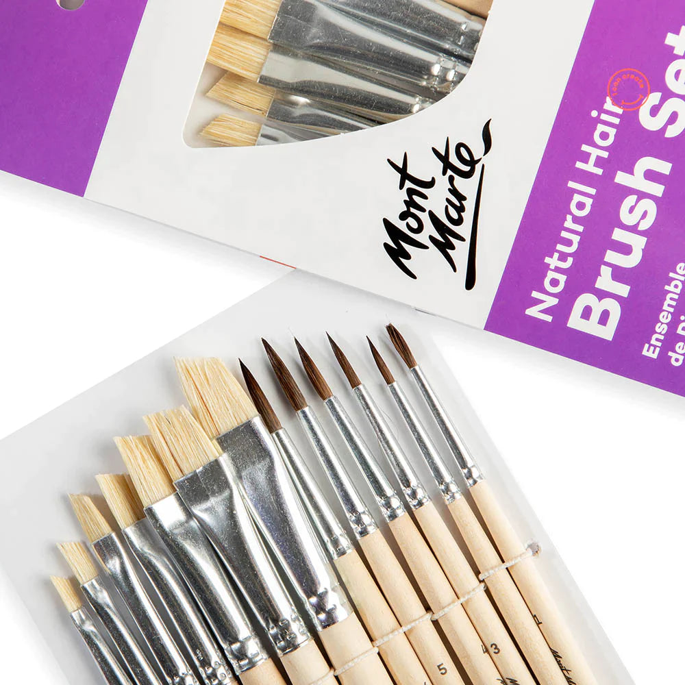 Mont Marte Mont Martee Discovery Natural Hair Combo Brush Set 13 Pc