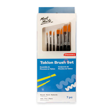 Mont Marte Discovery Taklon Brush Set 7Pc