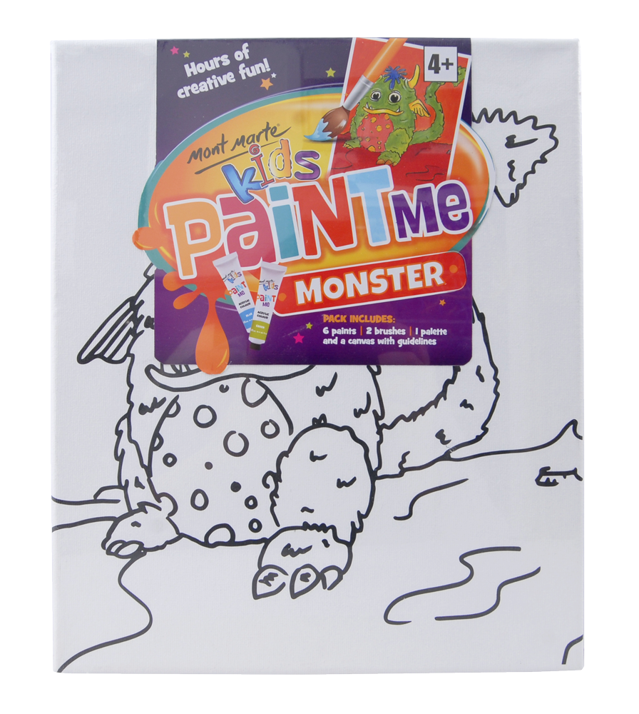 Mont Marte Kids Paint Me Canvas Set 10Pc