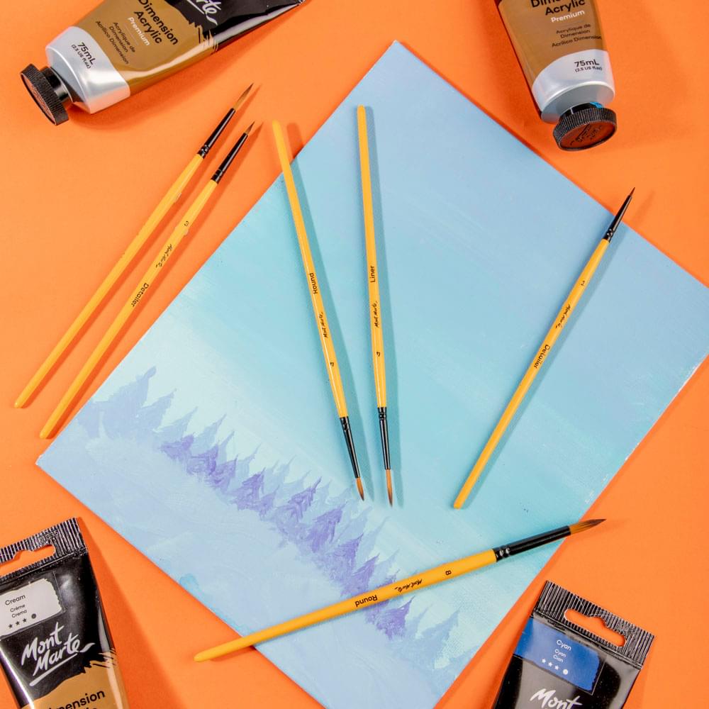 Mont Marte Brush Set Gallery Acrylic 6Pcs - product view 9