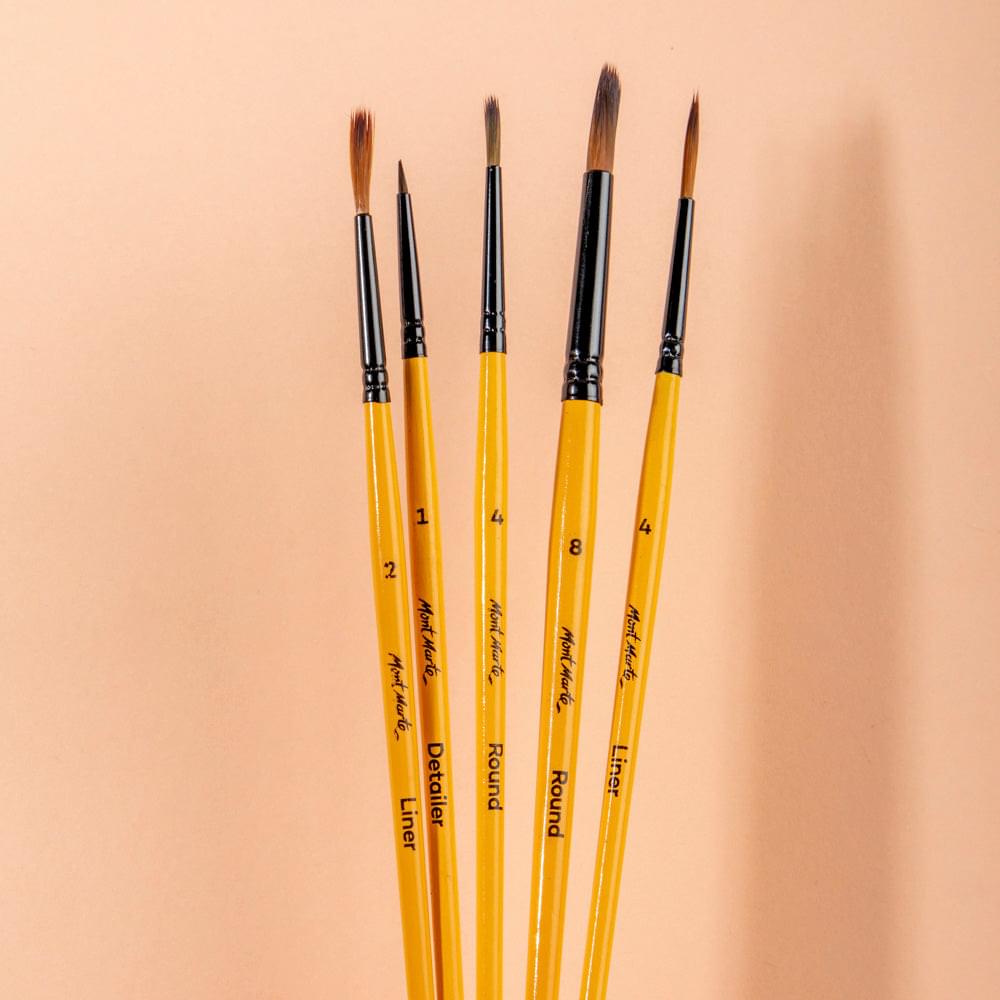 Mont Marte Brush Set Gallery Acrylic 6Pcs - product view 3