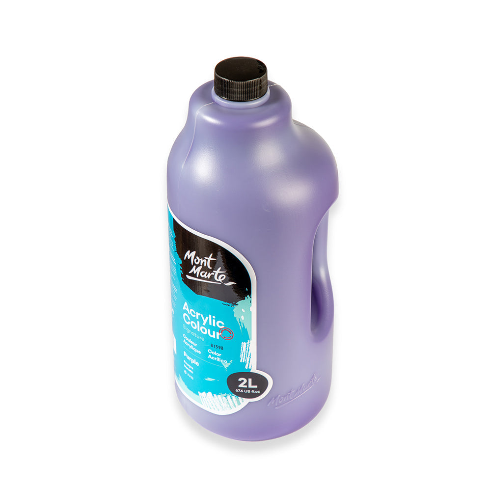 Mont Marte Acrylic Colour Paint Signature 2L 67 6 Us Fl Oz Bottle Purple