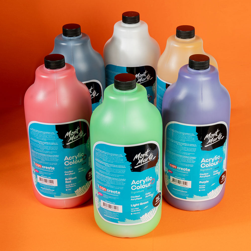 Mont Marte Acrylic Colour Paint Signature 2L 67 6 Us Fl Oz Bottle Purple