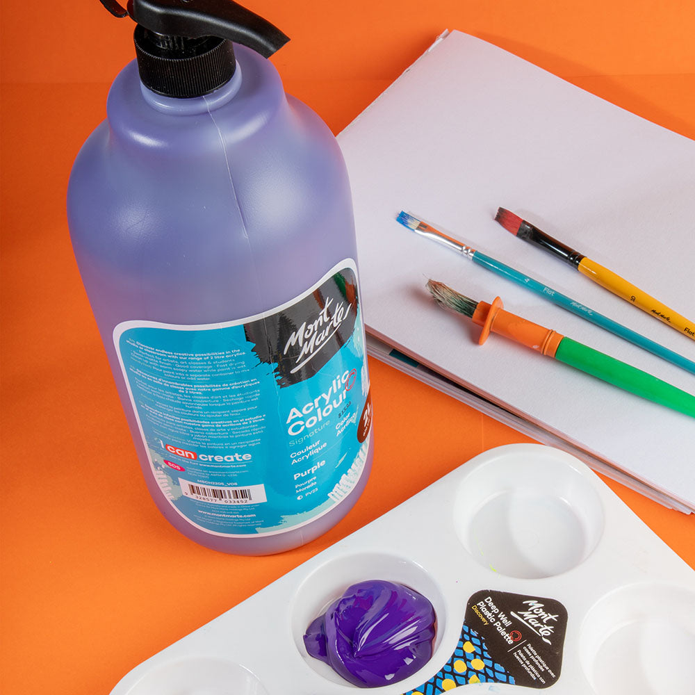 Mont Marte Acrylic Colour Paint Signature 2L 67 6 Us Fl Oz Bottle Purple
