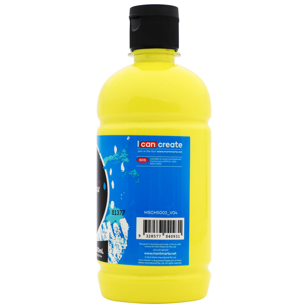 Mont Marte Acrylic Colour Signature 500Ml 16 9 Us Fl Oz Lemon Yellow