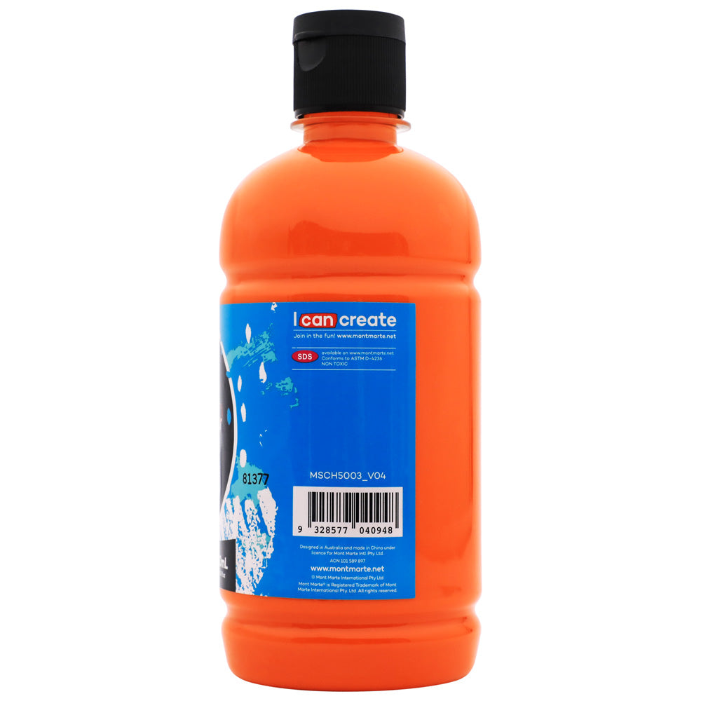 Mont Marte Acrylic Colour Signature 500Ml 16 9 Us Fl Oz Orange