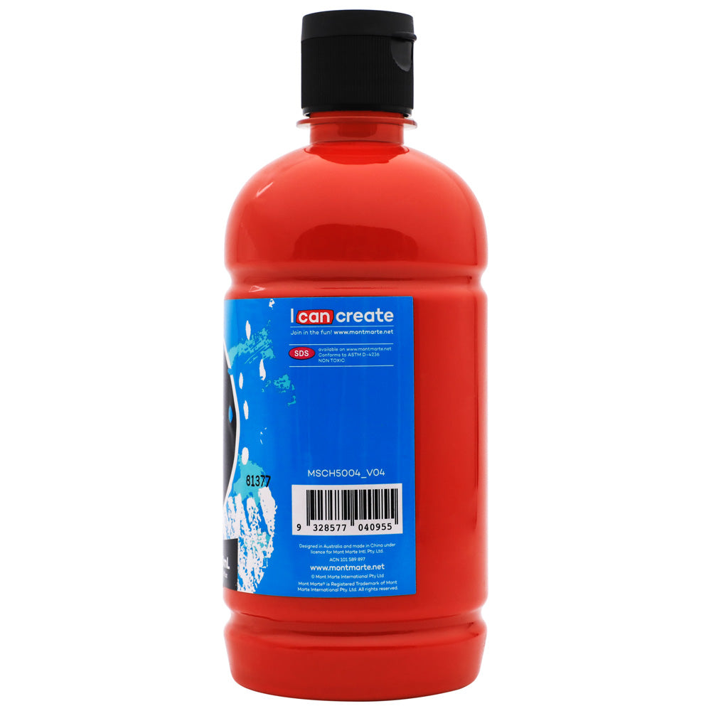 Mont Marte Acrylic Colour Signature 500Ml 16 9 Us Fl Oz Brilliant Red