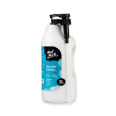 Mont Marte Acrylic Colour Paint Signature 2L – Titanium White