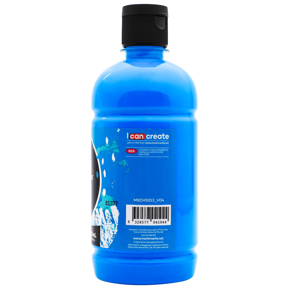 Mont Marte Acrylic Colour Signature 500Ml 16 9 Us Fl Oz Cerulean Blue