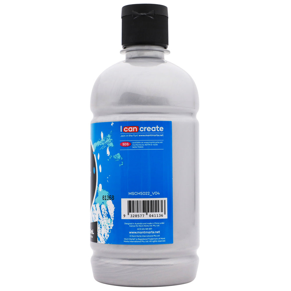 Mont Marte Acrylic Colour Signature 500Ml 16 9 Us Fl Oz Silver