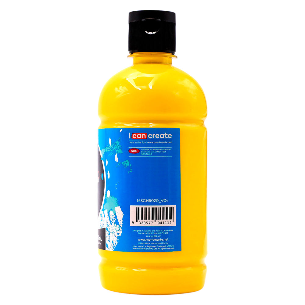 Mont Marte Acrylic Colour Signature 500Ml 16 9 Us Fl Oz Medium Yellow