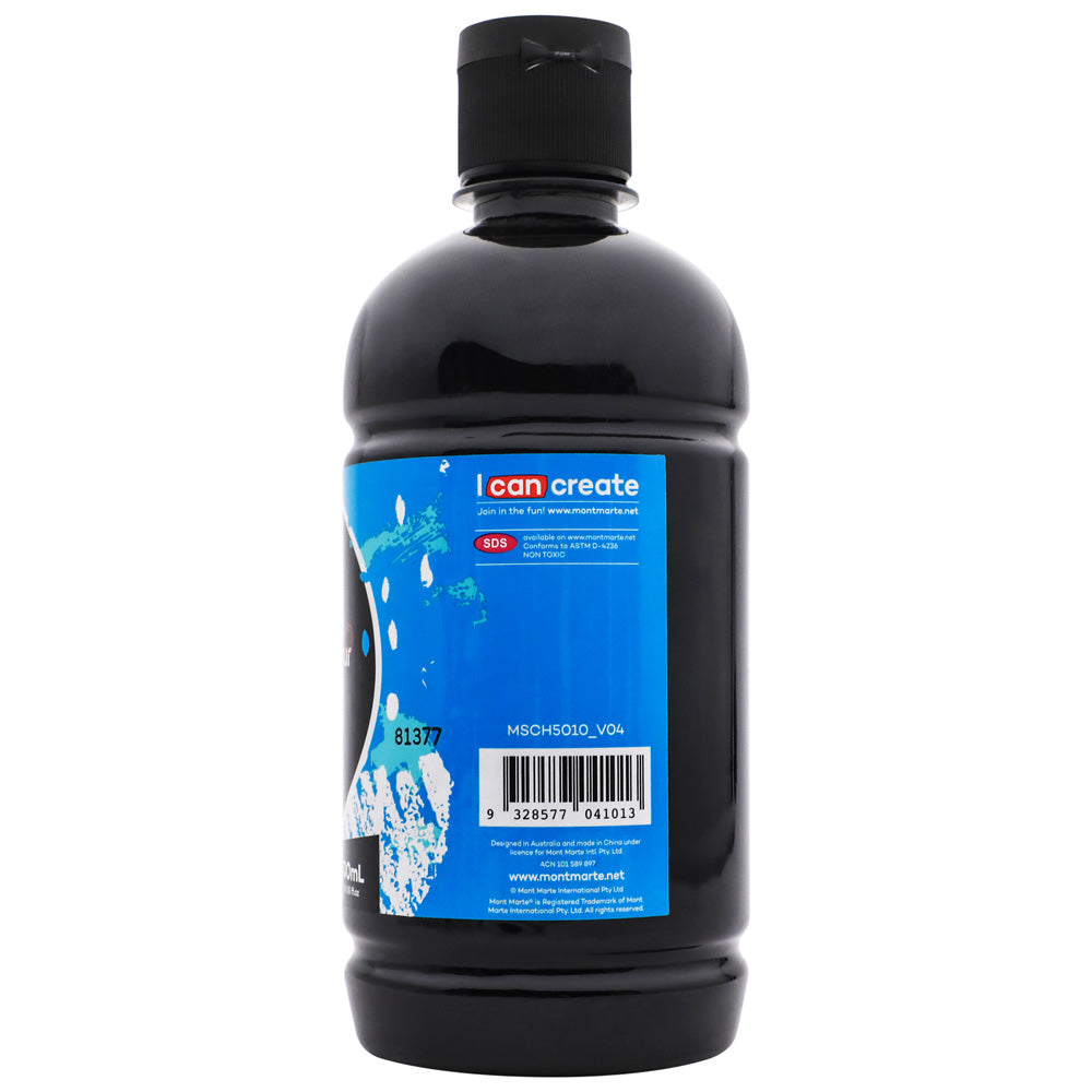 Mont Marte Acrylic Colour Signature 500Ml 16 9 Us Fl Oz Lamp Black