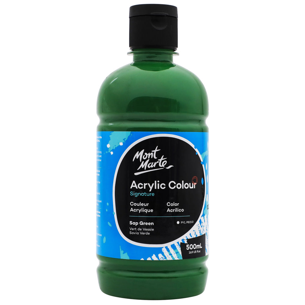 Mont Marte Acrylic Colour Signature 500ml - Sap Green