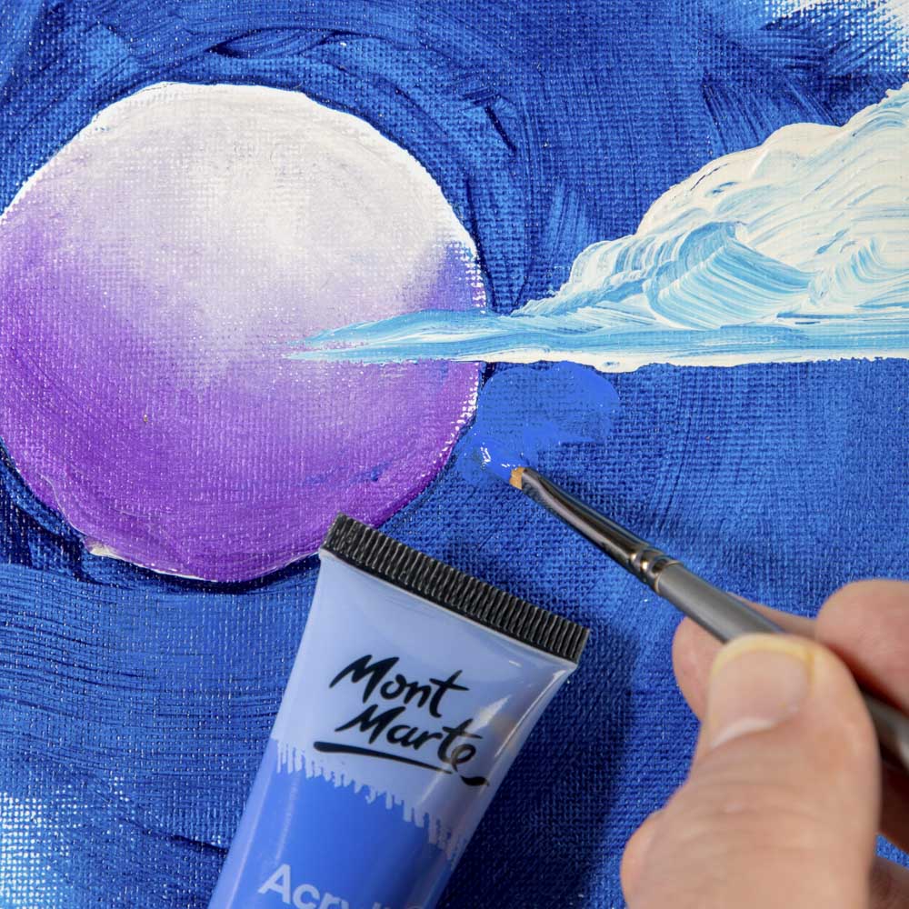 Mont Marte Artist Acrylic Brush Premium Taklon Filbert 2