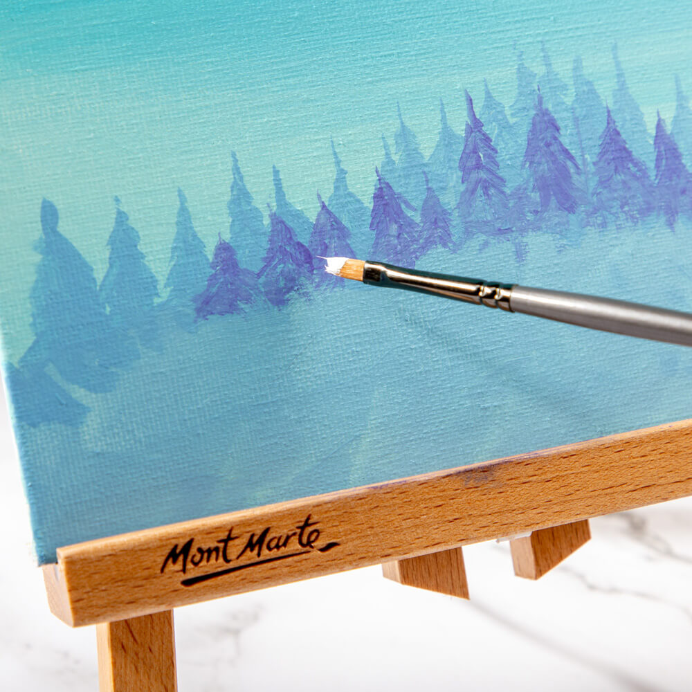 Mont Marte Artist Acrylic Brush Premium Taklon Flat Long 2