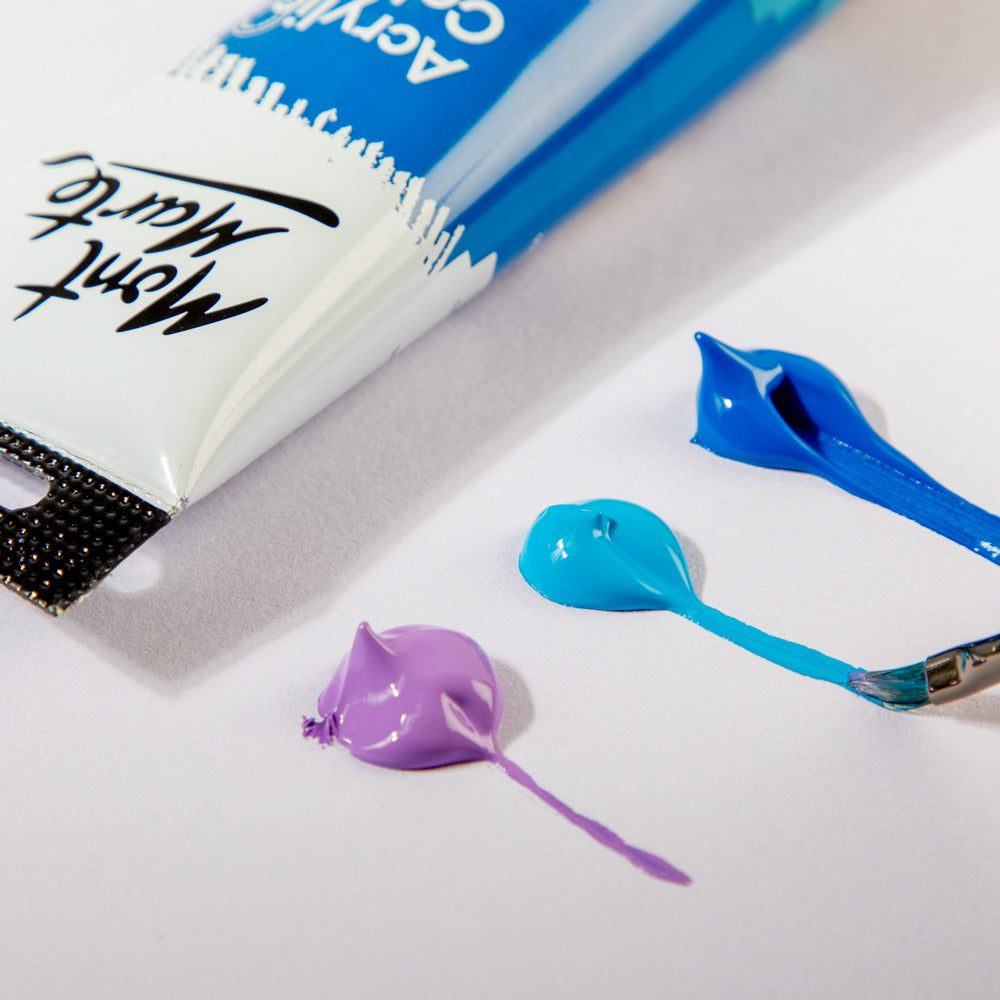 Mont Marte Artist Acrylic Brush Premium Taklon Flat Long 2