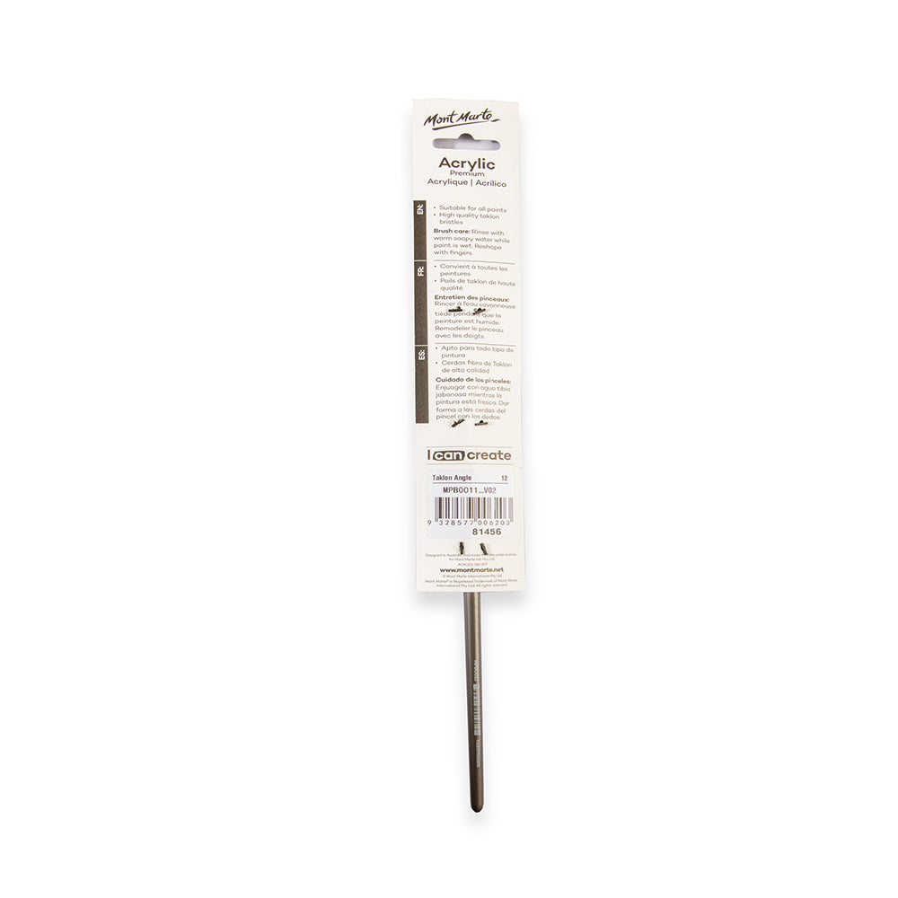 Mont Marte Artist Brush Premium Taklon Angle 12