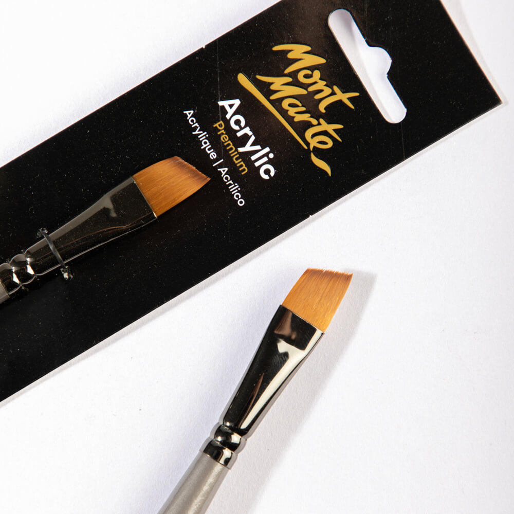 Mont Marte Artist Brush Premium Taklon Angle 12