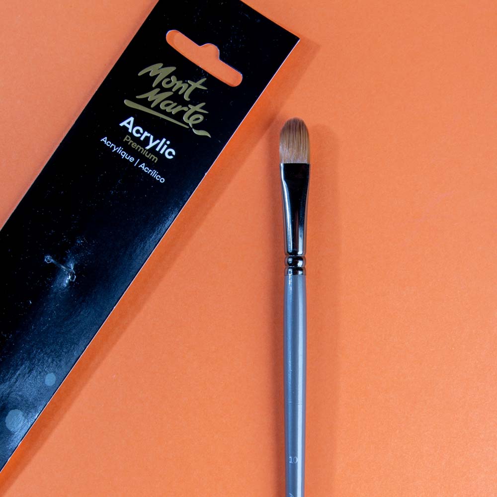 Mont Marte Artist Brush Premium Taklon Filbert 10