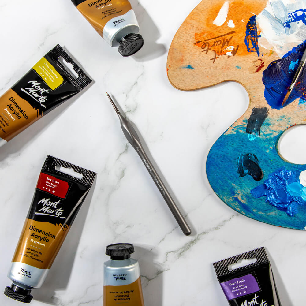 Mont Marte Artist Acrylic Brush Taklon Detailer 5 0