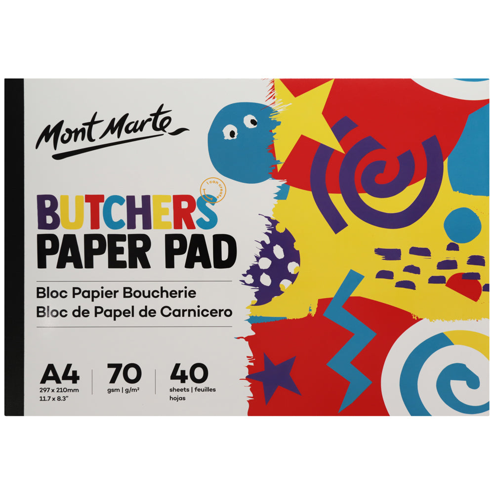Mont Marte Butchers Paper Pad A4 70Gsm 40 Sheets