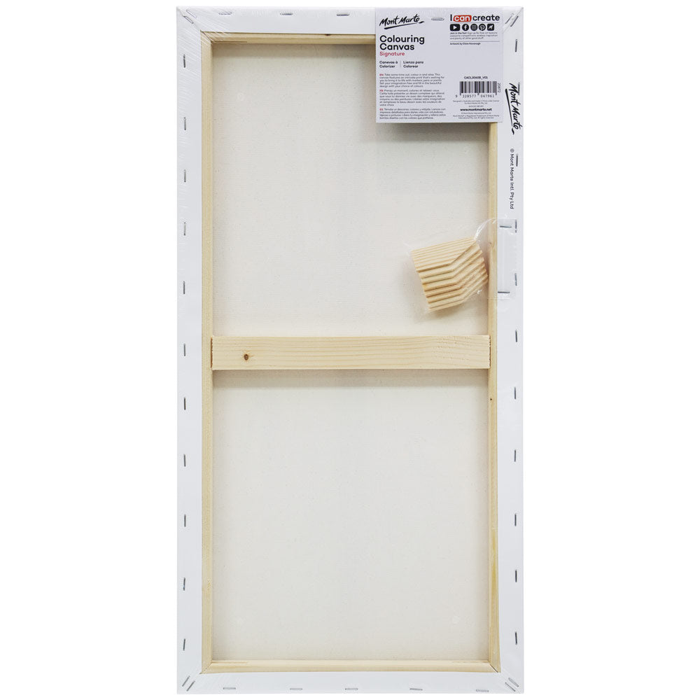Mont Marte Colouring Canvas Signature 30 X 60Cm 11 8 X 23 6In Dream Catcher