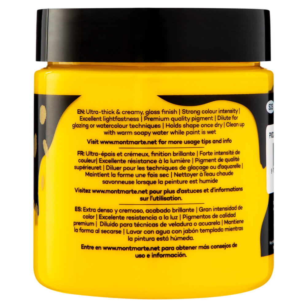 Mont Marte Dimension Acrylic Premium 250Ml 8 5 Us Fl Oz Medium Yellow