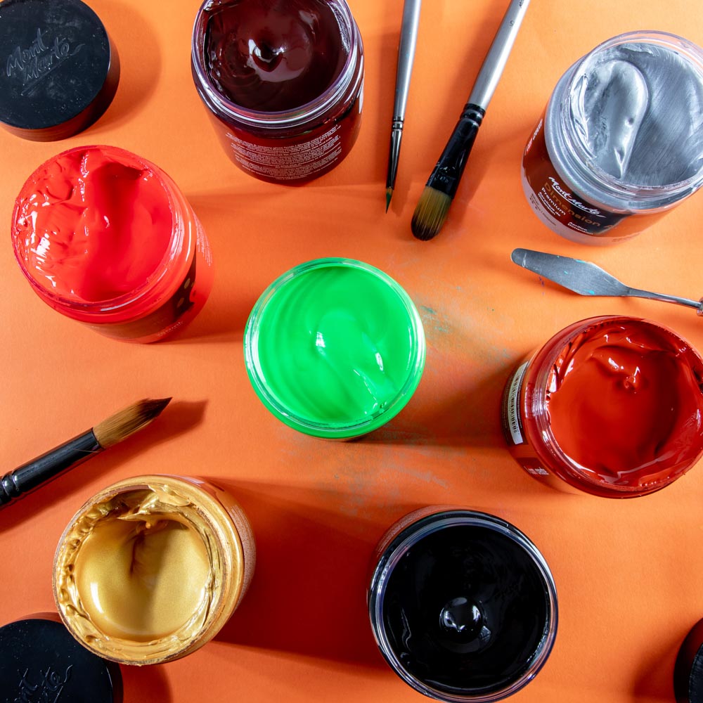 Mont Marte Dimension Acrylic Premium 250Ml 8 5 Us Fl Oz Brilliant Red