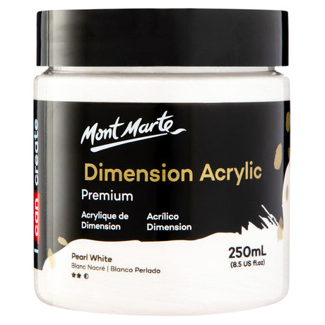 Mont Marte Dimension Acrylic Premium 250ml - Pearl White