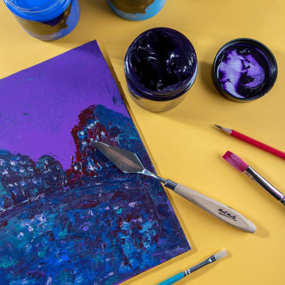 Mont Marte Dimension Acrylic Premium 250Ml 8 5 Us Fl Oz Purple