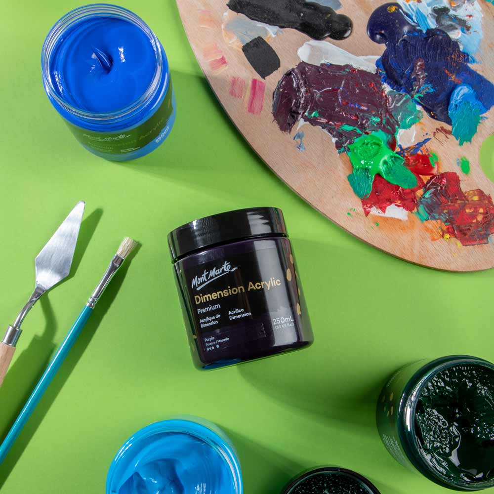 Mont Marte Dimension Acrylic Premium 250Ml 8 5 Us Fl Oz Purple