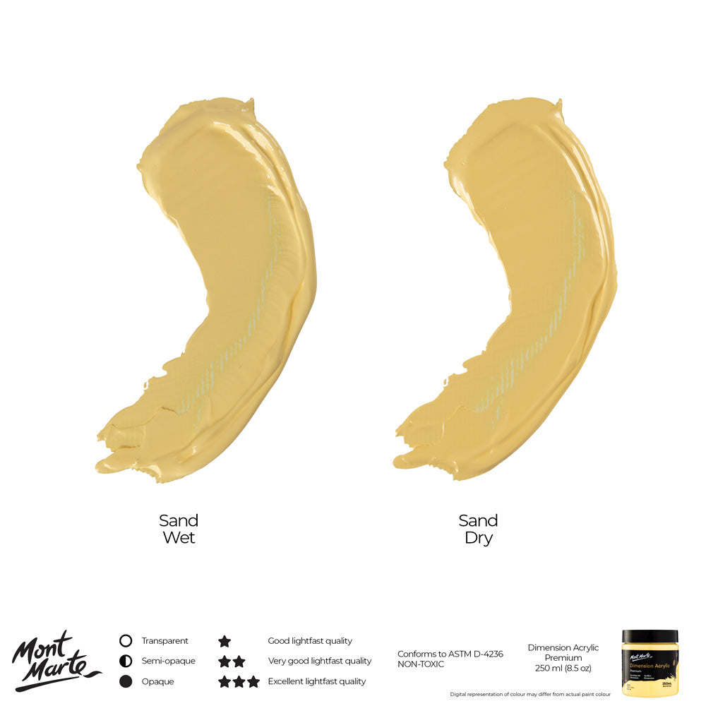 Mont Marte Dimension Acrylic Premium 250Ml 8 5 Us Fl Oz Sand