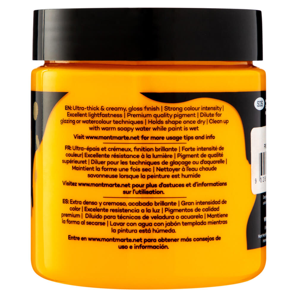 Mont Marte Dimension Acrylic Premium 250Ml 8 5 Us Fl Oz Yellow Deep