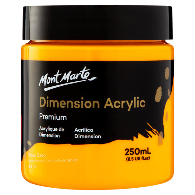 Mont Marte Dimension Acrylic Premium 250ml - Yellow Deep