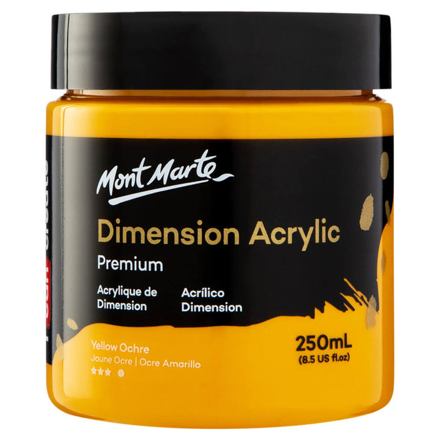 Mont Marte Dimension Acrylic Premium 250ml - Yellow Ochre