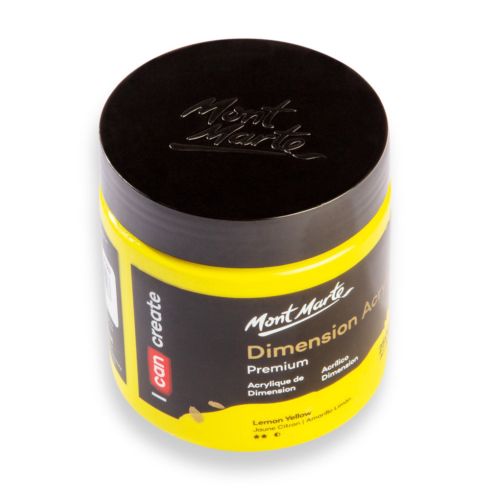 Mont Marte Dimension Acrylic Premium 250Ml 8 5 Us Fl Oz Lemon Yellow
