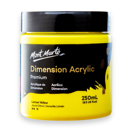 Mont Marte Dimension Acrylic Premium 250ml - Lemon Yellow
