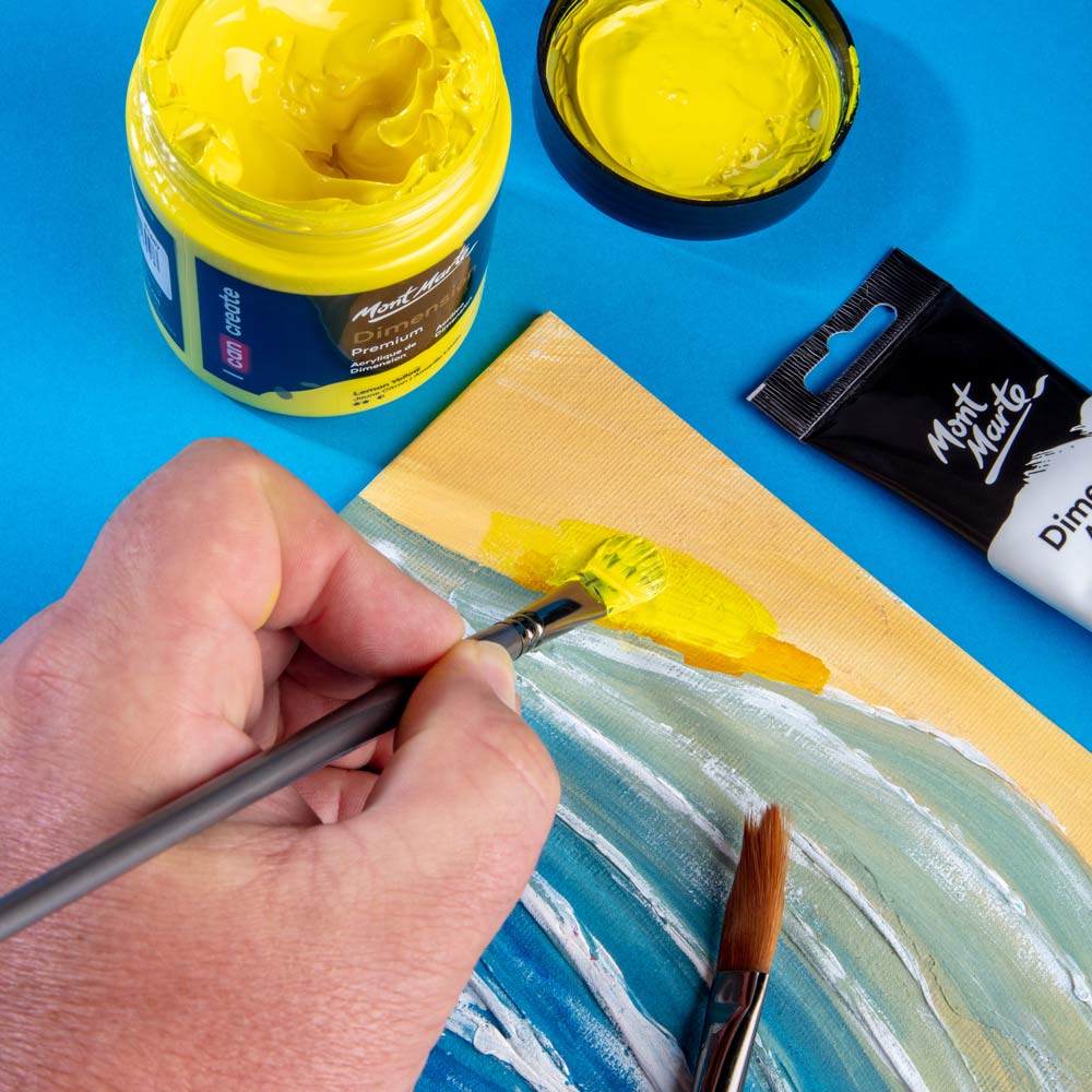 Mont Marte Dimension Acrylic Premium 250Ml 8 5 Us Fl Oz Lemon Yellow