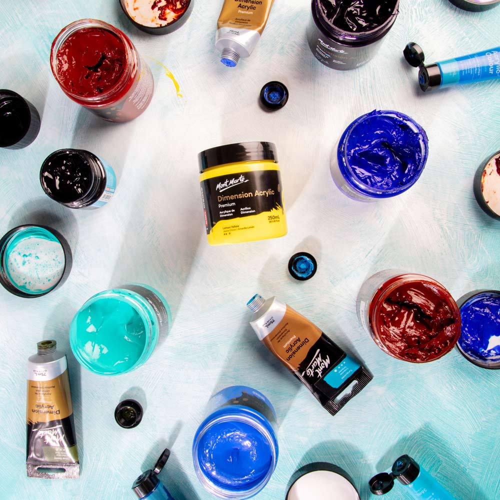 Mont Marte Dimension Acrylic Premium 250Ml 8 5 Us Fl Oz Lemon Yellow