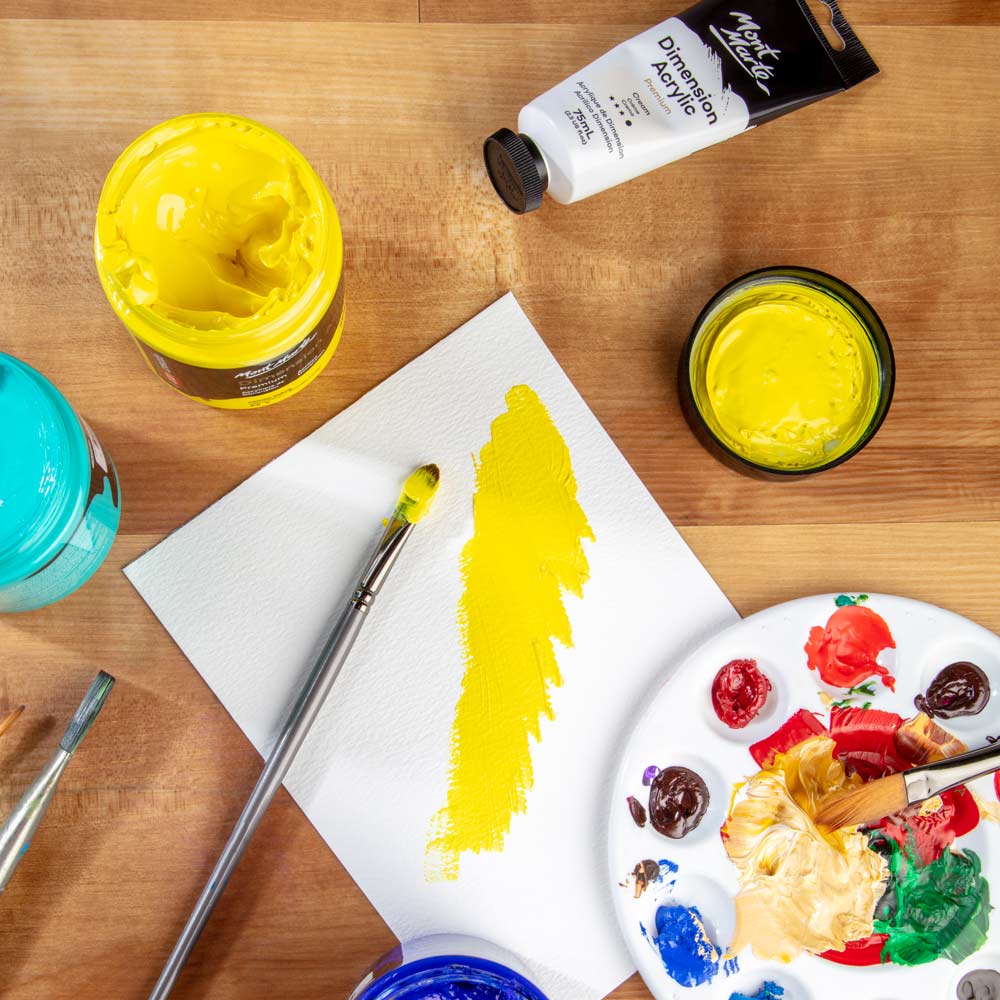 Mont Marte Dimension Acrylic Premium 250Ml 8 5 Us Fl Oz Lemon Yellow