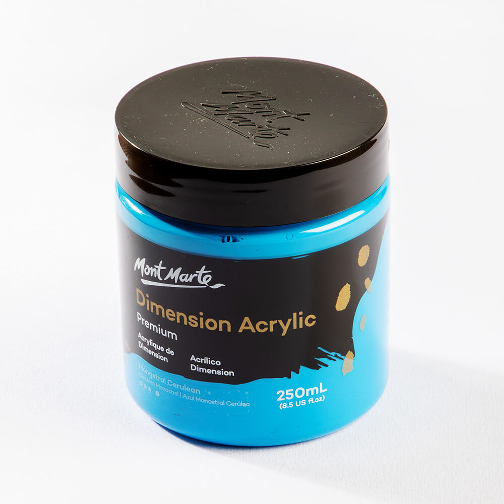 Mont Marte Dimension Acrylic Premium 250Ml 8 5 Us Fl Oz Monastral Cerulean