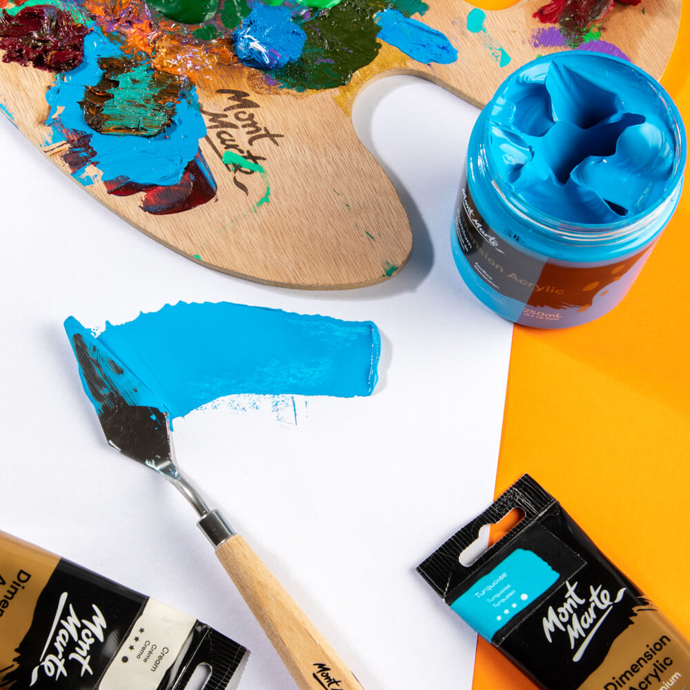 Mont Marte Dimension Acrylic Premium 250Ml 8 5 Us Fl Oz Monastral Cerulean