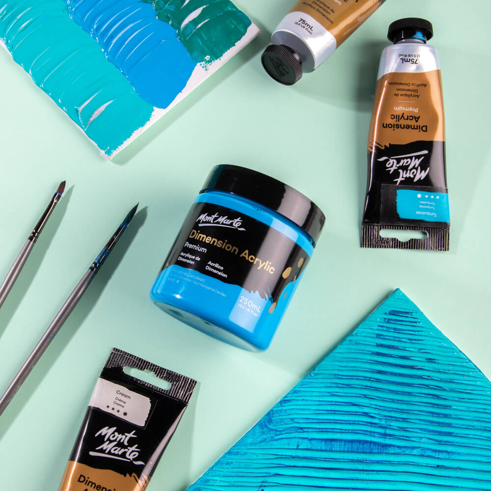 Mont Marte Dimension Acrylic Premium 250Ml 8 5 Us Fl Oz Monastral Cerulean