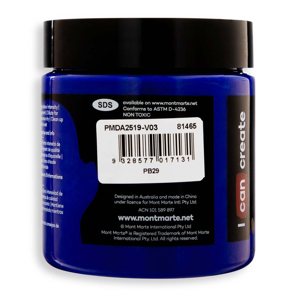 Mont Marte Dimension Acrylic Premium 250Ml 8 5 Us Fl Oz Ultramarine Blue