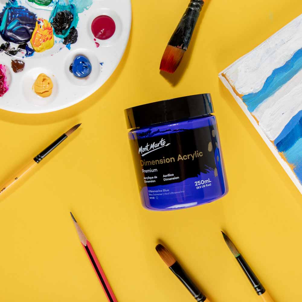 Mont Marte Dimension Acrylic Premium 250Ml 8 5 Us Fl Oz Ultramarine Blue