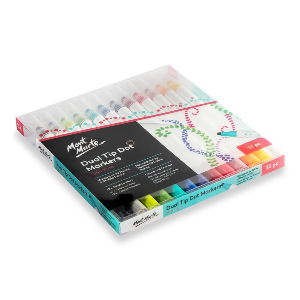 Mont Marte Dual Tip Dot Markers Signature 12Pc